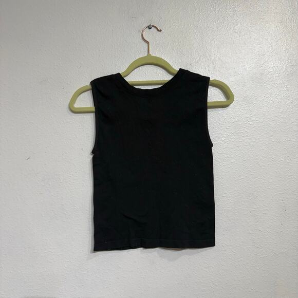Intimately Free People Black Crop Muscle Top Sz S - Picture 7 of 9